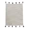 Striped Cotton Throw Blanket with Tassels
